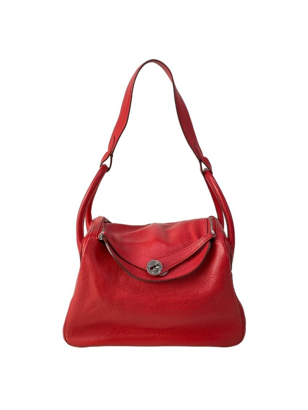 Hermes Shoulder Bag Lindy 30 Ruby Silver